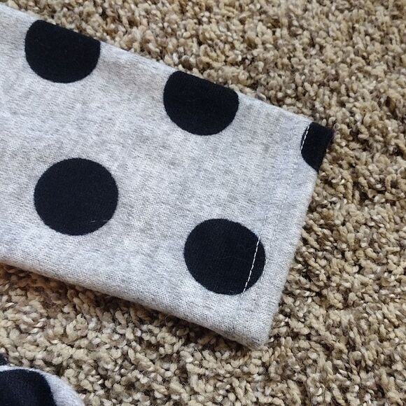 Twenty Ten Women's Size Small, Gray Polka Dot Stretchy Long Sleeve Hoodie Top - Picture 5 of 8